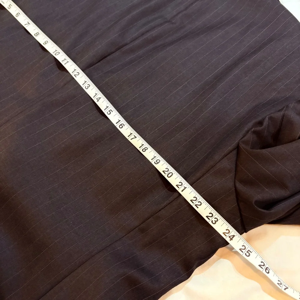 Jos A Bank Signature Gold Mens 46R Black Pinstripe 100% Wool Blazer‎ Gordon